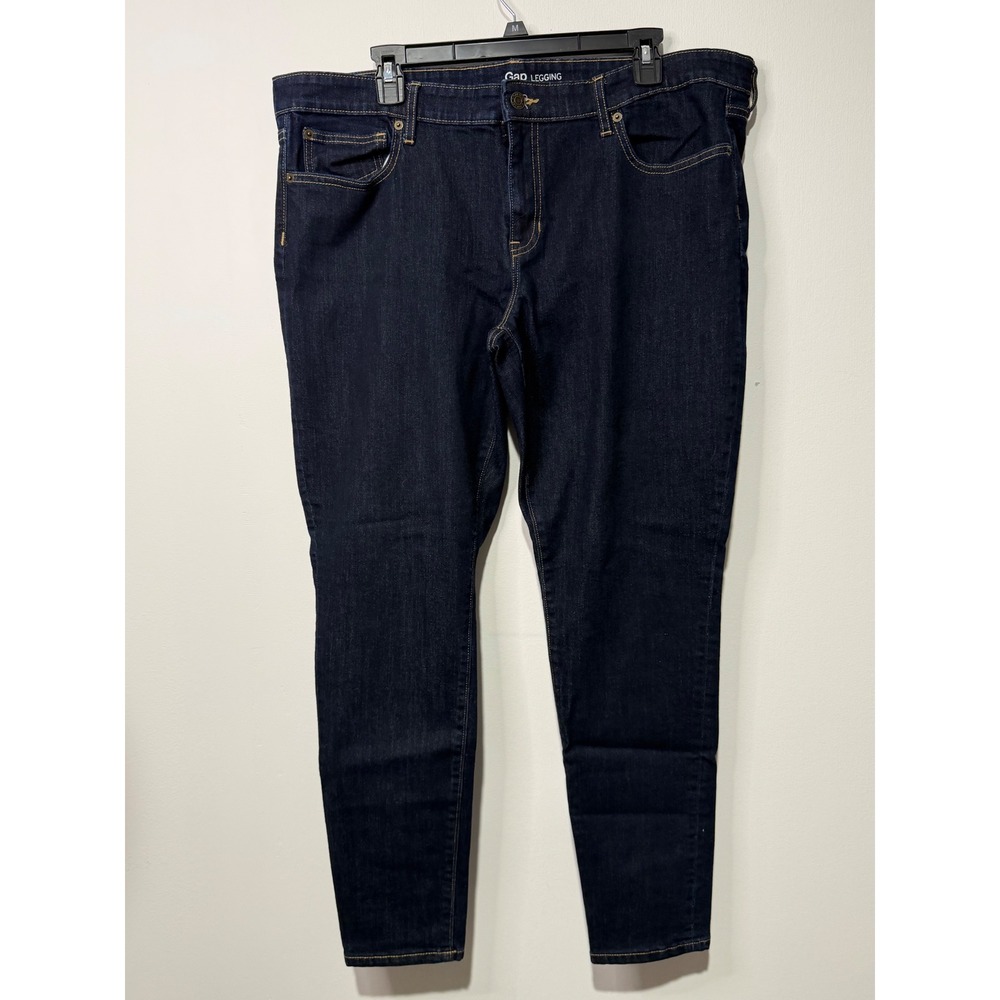 Gap Legging Jeans Womens 18R Dark Wash Skinny Denim High Rise Stretch Blue